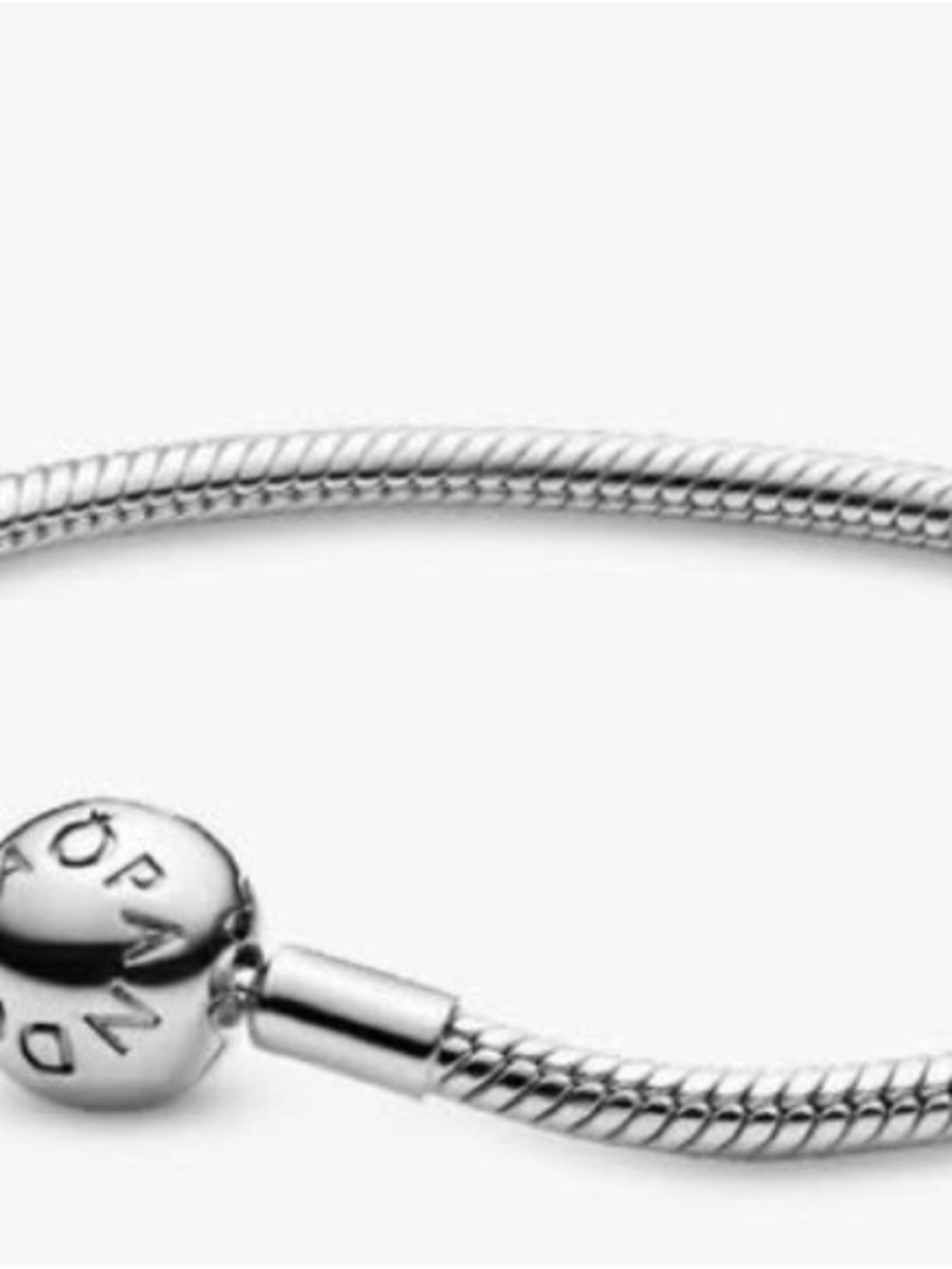 Pandora Polished Sterling Silver Snake Chain Bracelet - Silver